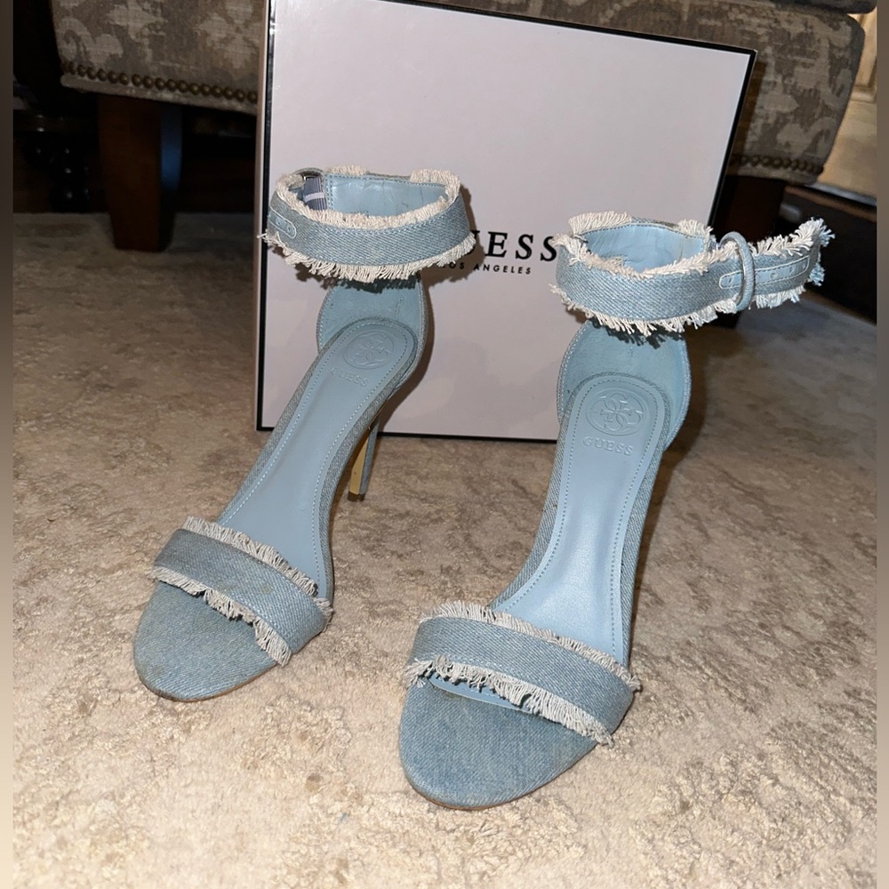Guess denim heels size 7